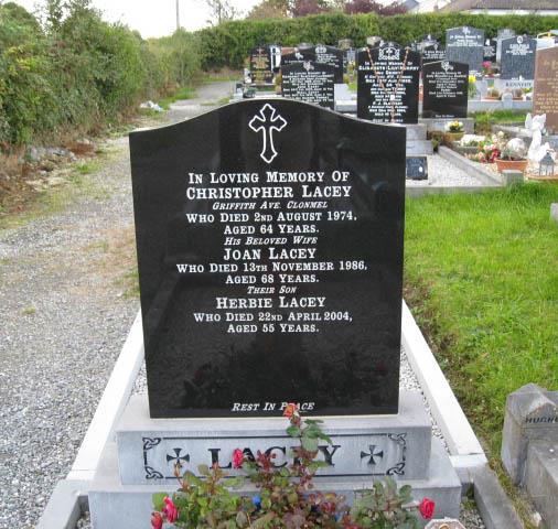 Joan and Christy Lacey Grave Clonmel